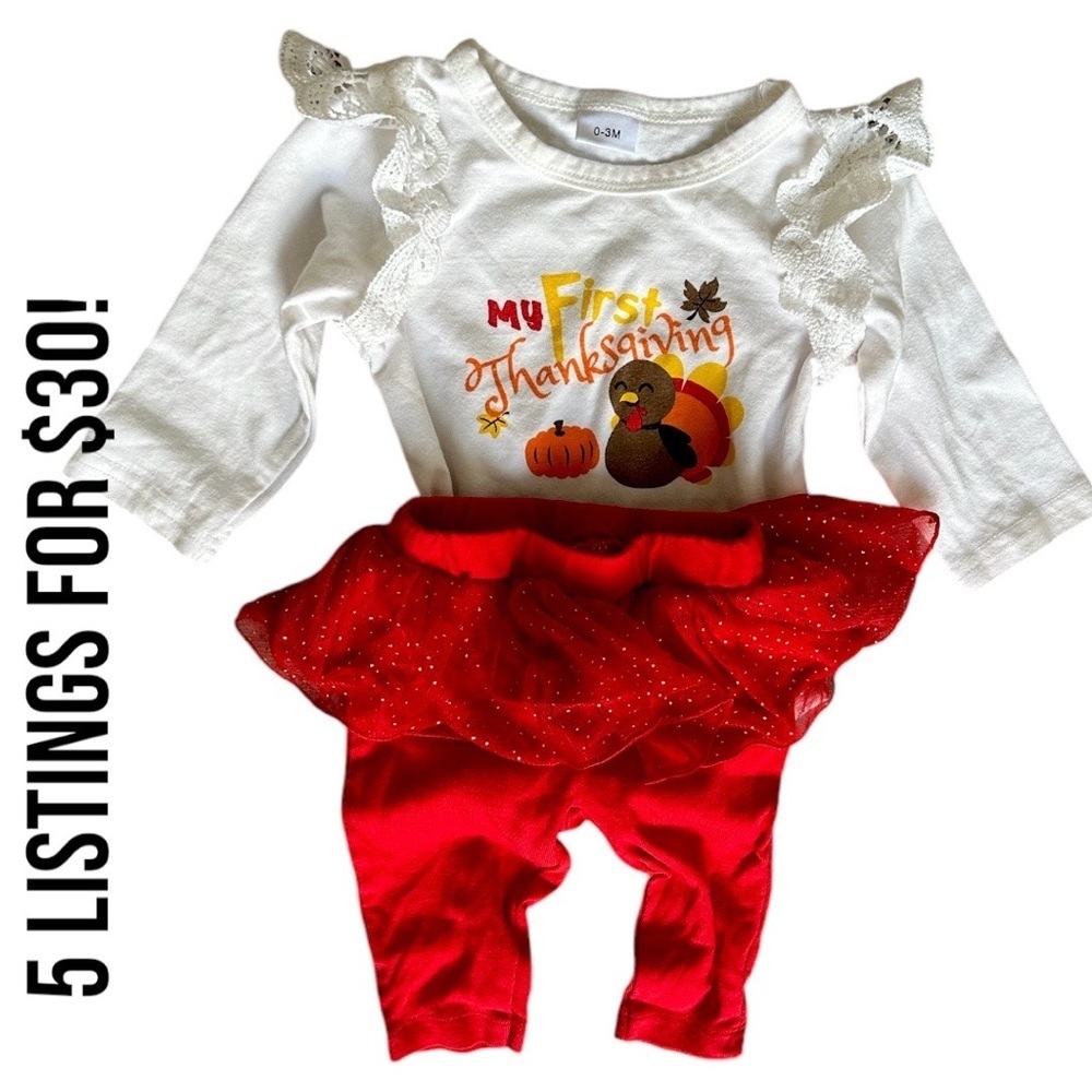Baby Girl Turkey “My First Thanksgiving” Outfit 0-3 Months
Carter’s Tutu Pants